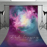 Aperturee - Aperturee Abstract Painterly Purple Blue Magical Swirl Backdrop